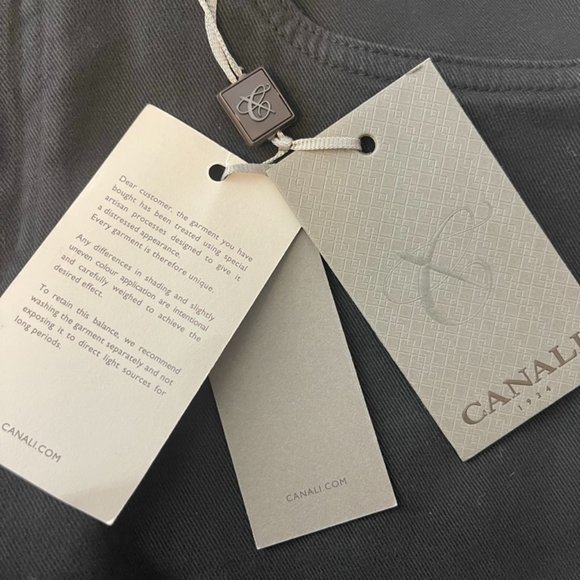 Canali Black Men's Denim NWTS size 50 European size 34 - Picture 4 of 8